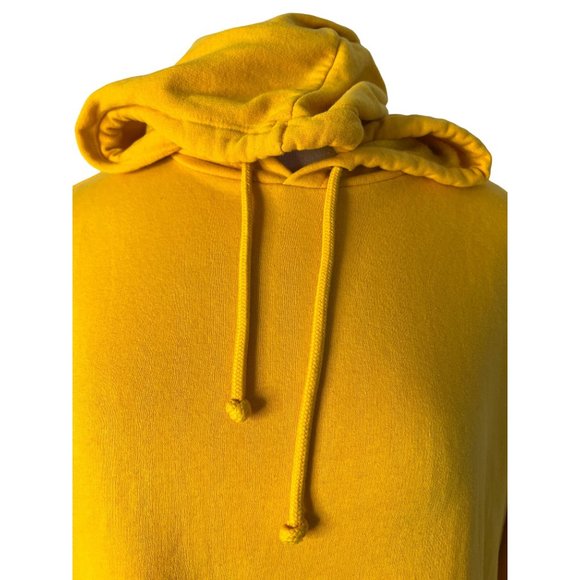 Divided H & M Hoodie Women's M Yellow Cropped Long Sleeve Stretch Solid flaw - Picture 7 of 13